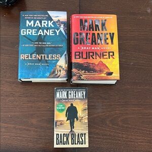 Mark Greaney Book Set - Relentless, Burner, Back Blast
